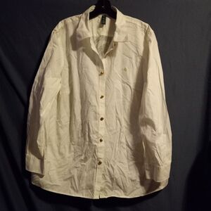 EUC Ralph Lauren White  shirt Port de Gustavia Long Sleeve Button Up Shirt